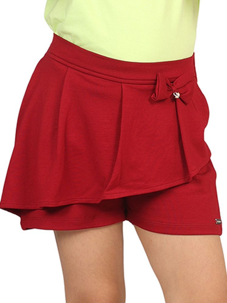     			PAMPOLINA Pack of 1 Girls Cotton Blend Shorts ( Maroon )