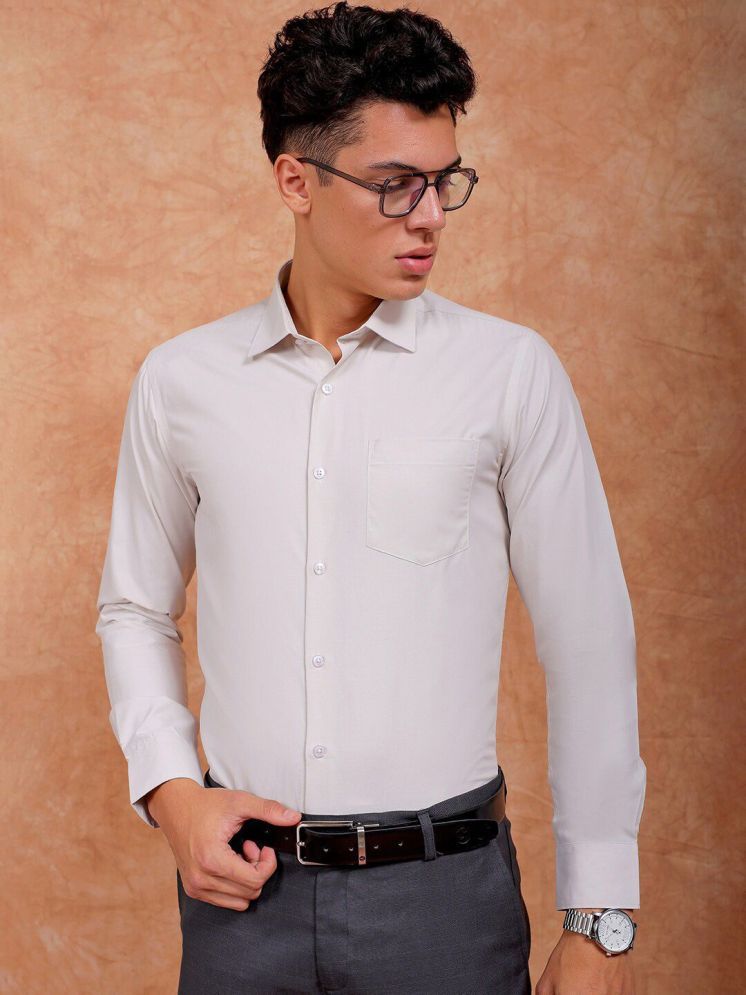     			The Indian Garage Co. Cotton Slim Fit Full Sleeves Men's Formal Shirt - Cream ( Pack of 1 )