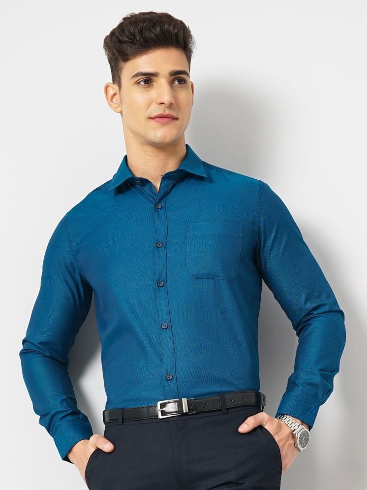     			The Indian Garage Co. Poly Cotton Slim Fit Full Sleeves Men's Formal Shirt - Green ( Pack of 1 )