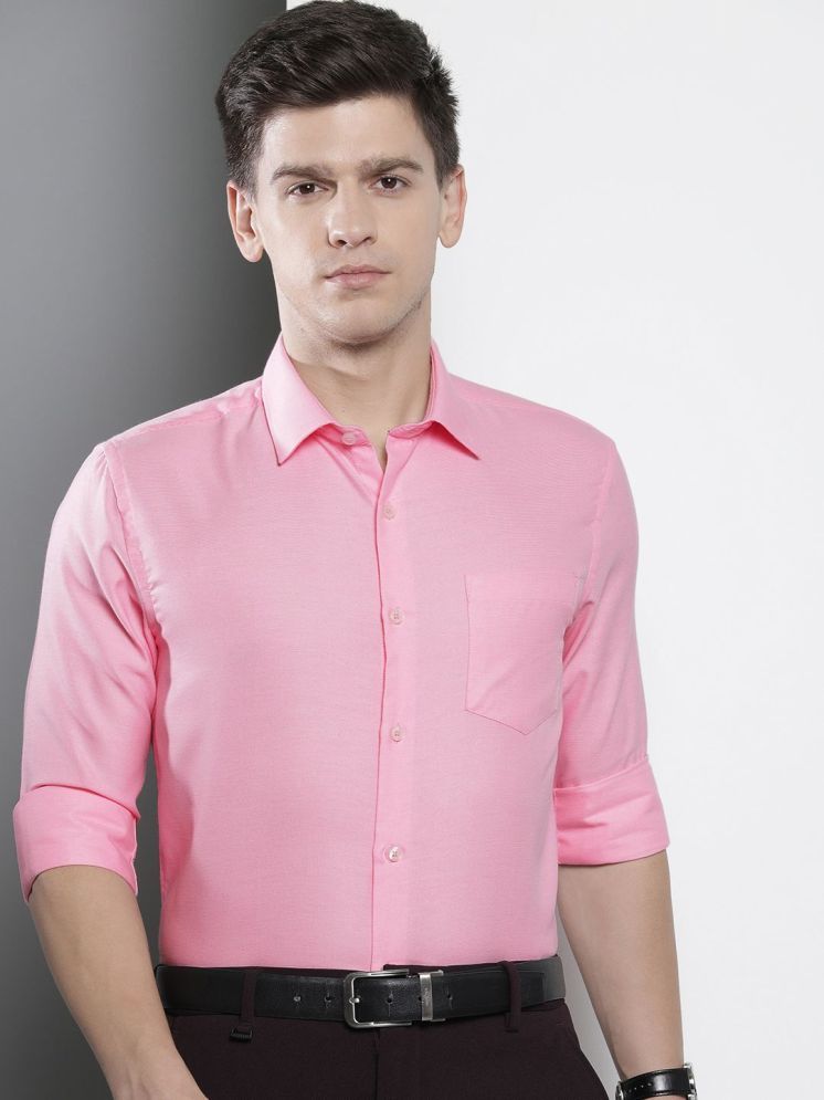     			The Indian Garage Co. Poly Cotton Slim Fit Full Sleeves Men's Formal Shirt - Pink ( Pack of 1 )