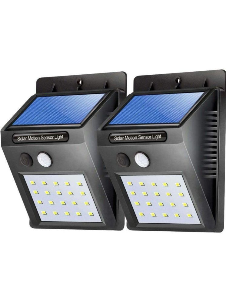     			ZESTRUM 2W Solar Outdoor Wall Light ( Pack of 2 )