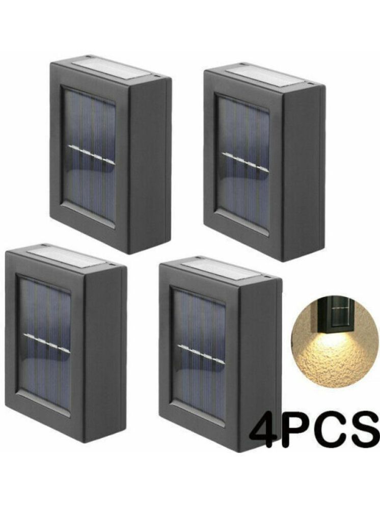     			ZESTRUM 5W Solar Outdoor Wall Light ( Pack of 4 )