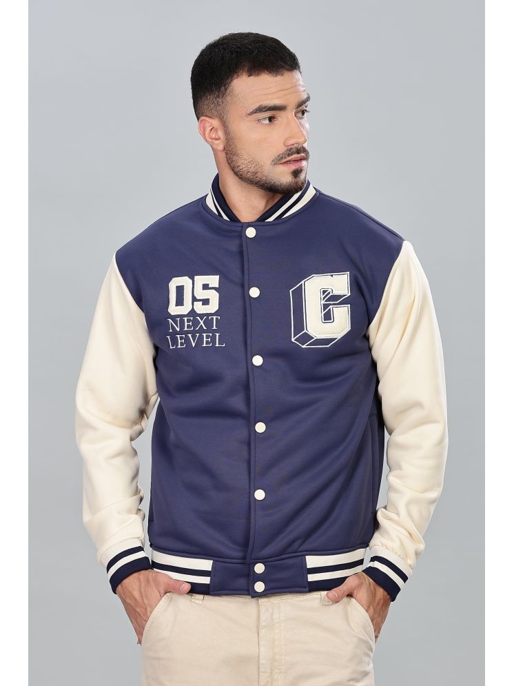     			COLOR HUNT Polyester Men's Quilted & Bomber Jacket - Navy ( Pack of 1 )