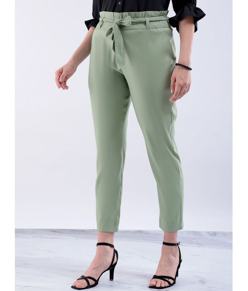     			Freehand Pack of 1 Elastane Slim Women's Casual Pants ( Green )