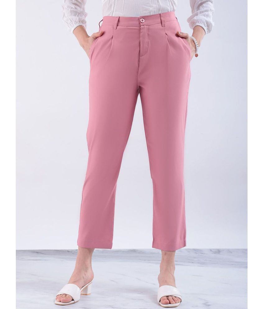     			Freehand Pack of 1 Elastane Straight Women's Casual Pants ( Pink )