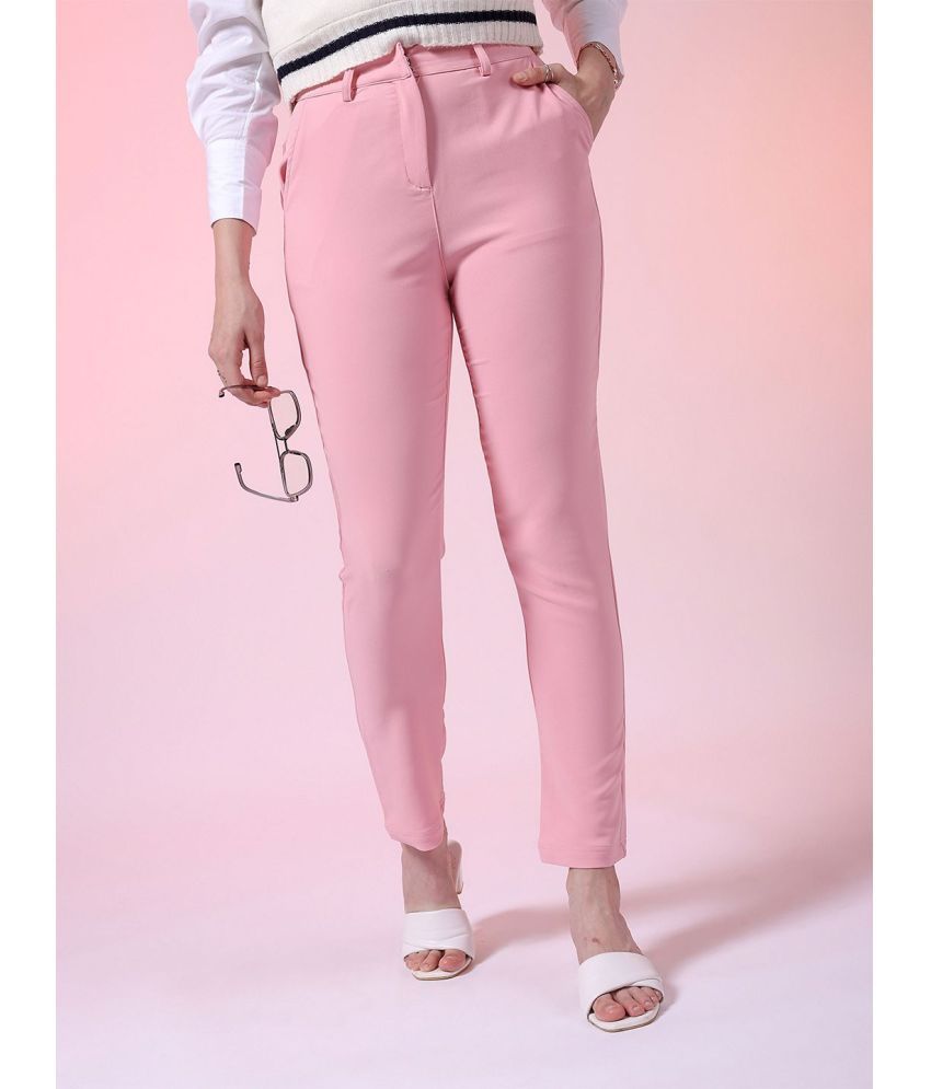     			Freehand Pack of 1 Polyester Tapered Women's Casual Pants ( Pink )