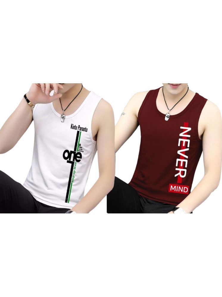     			Lecowar Pack of 2 Polyester Basic Vest For Men ( Multicolor9 )