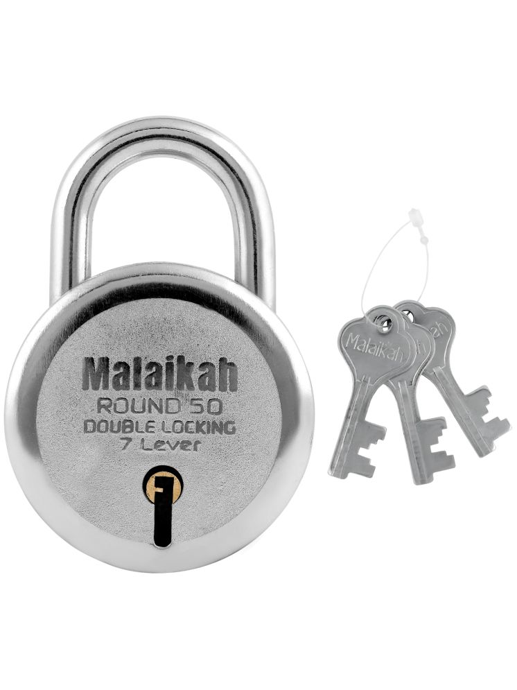     			Malaikah Round 50mm Double Locking 7 Lever Comes With 3 Keys Pack Of 1