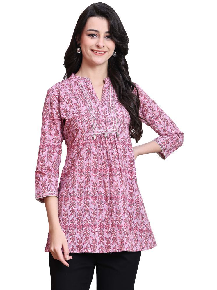     			Rajnandini Pink Cotton Women's Tunic ( Pack of 1 )