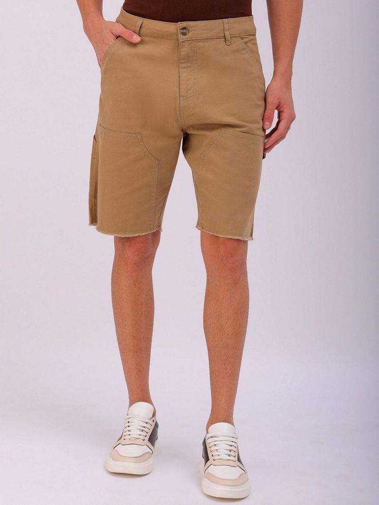     			The Indian Garage Co. Khaki Cotton Men's Shorts ( Pack of 1 )