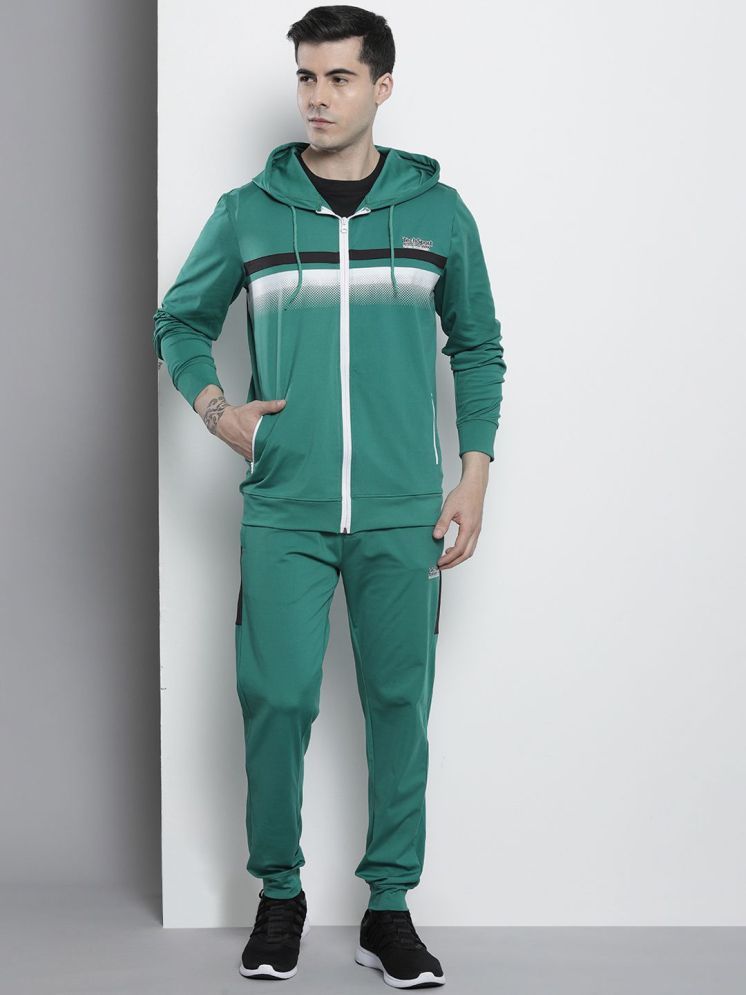     			The Indian Garage Co. Teal Polyester Blend Regular Fit Men's Tracksuit ( Pack of 2 )