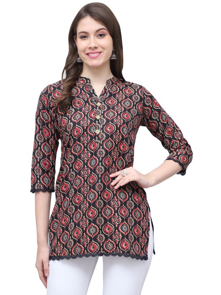     			wonder weave Black Cotton Blend Women's Tunic ( Pack of 1 )