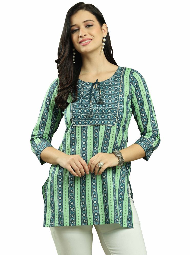     			wonder weave Blue Cotton Women's Tunic ( Pack of 1 )