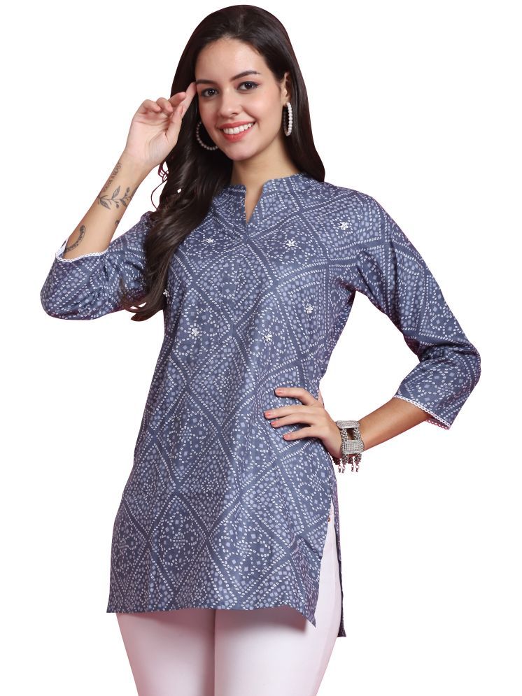     			wonder weave Grey Cotton Women's Tunic ( Pack of 1 )