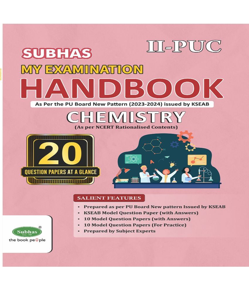     			2nd Puc Examination Handbook Chemistry As Per New Exam Pattern 2023-24