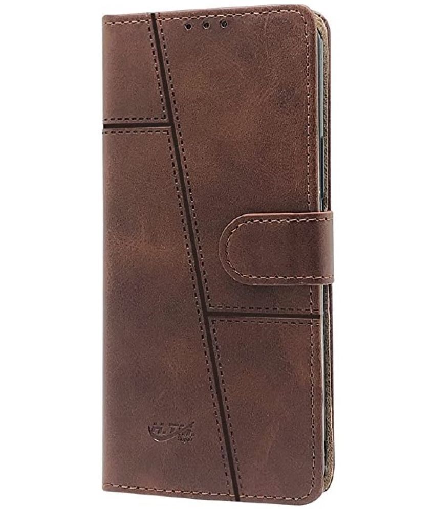     			Doyen Creations Brown Flip Cover Artificial Leather Compatible For Xiaomi Redmi Note 12 4G ( Pack of 1 )