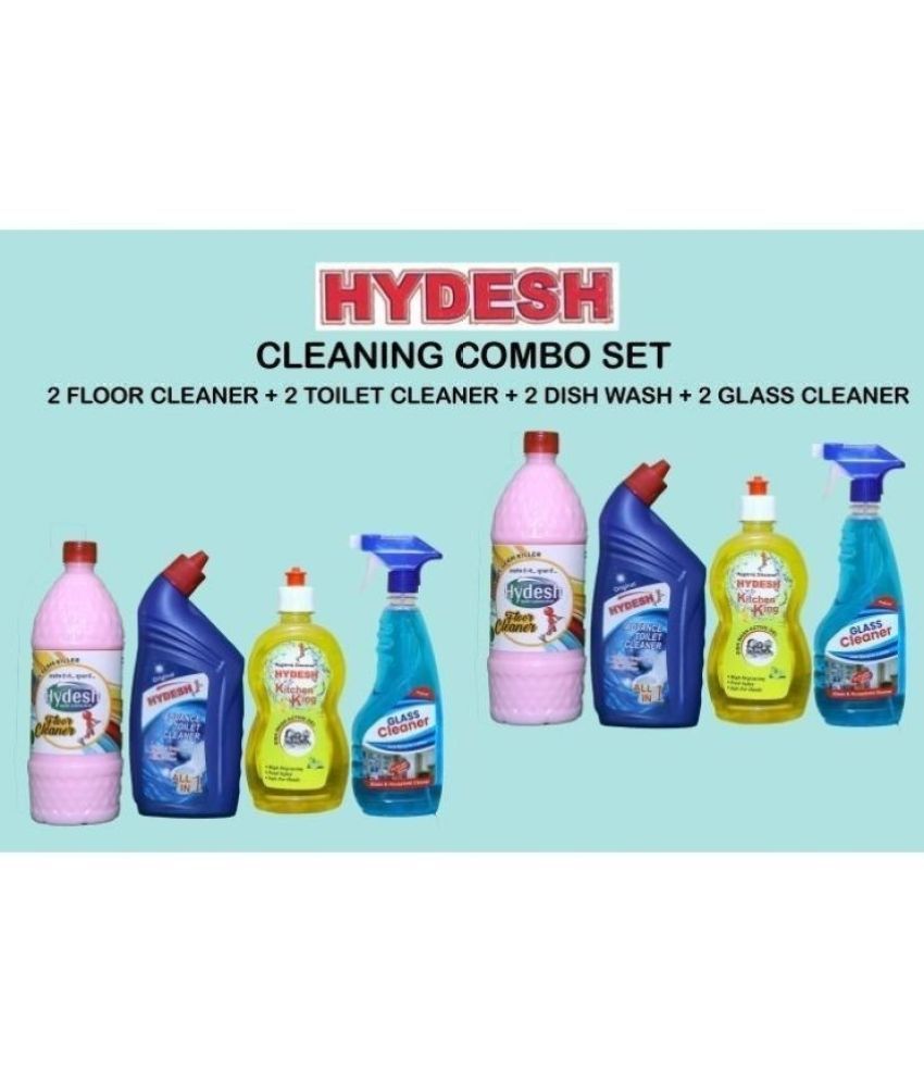     			HYDESH Floor Cleaner, Toilet Cleaner, Dish Wash, Hand Wash (Pack of 8)