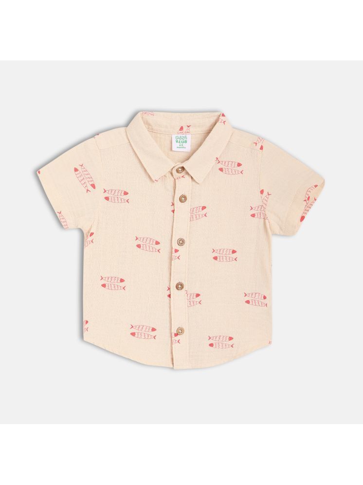     			MINI KLUB Pack of 1 Baby Boys 100% Cotton Half Sleeves Shirt ( Beige )