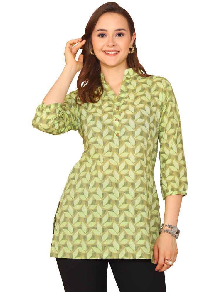     			Rajnandini Pack of 1 Cotton Printed Straight Women's Kurti - ( Beige )