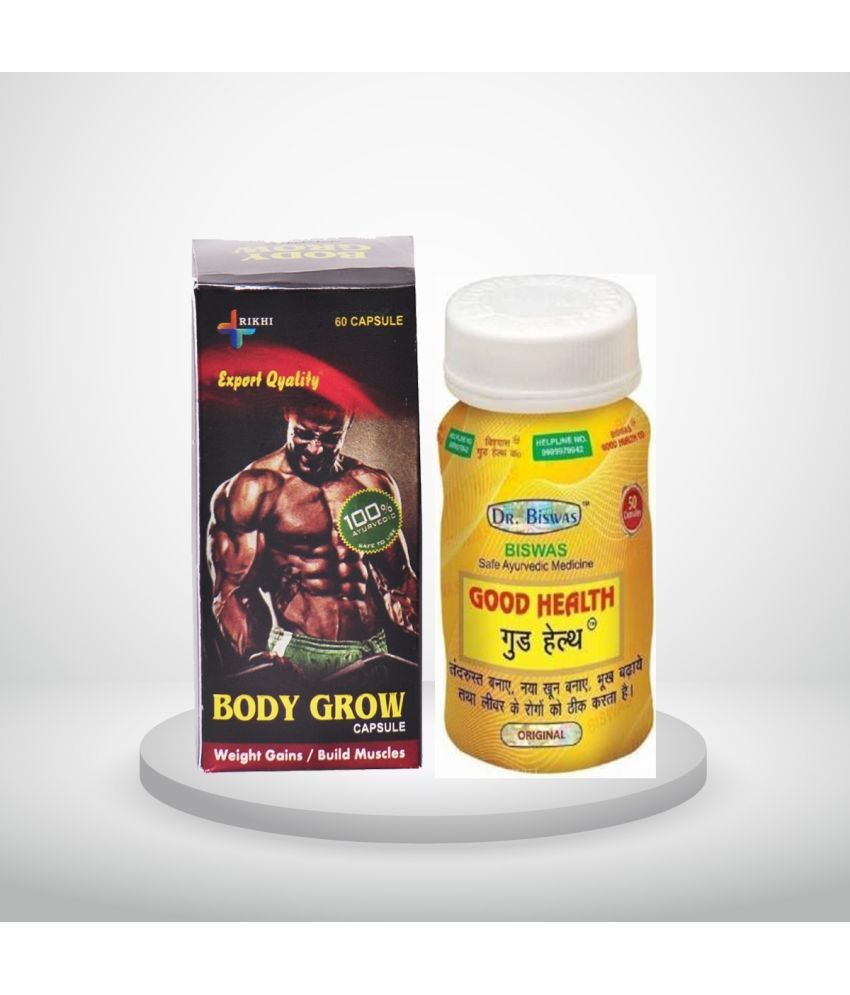     			Rikhi Body Grow Capsule 60 no.s & Good Health Capsule 50 no.s Unflavoured Pack of 2