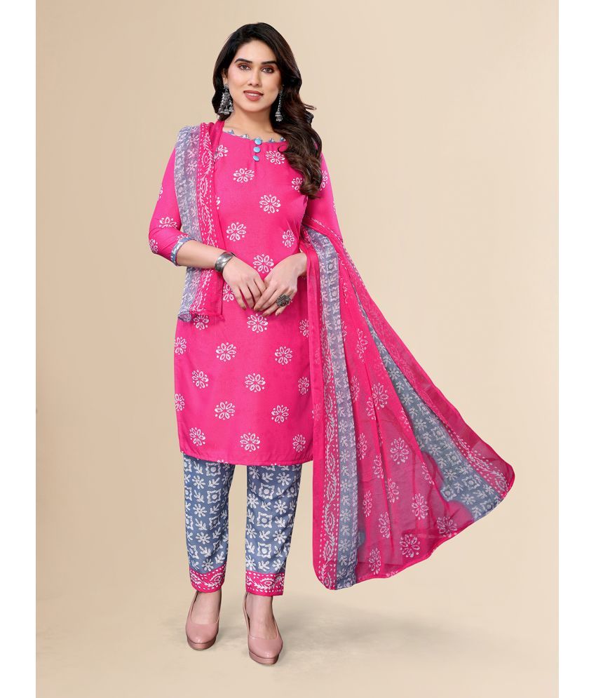     			Anand Unstitched Crepe Printed Dress Material - Pink ( Pack of 1 )