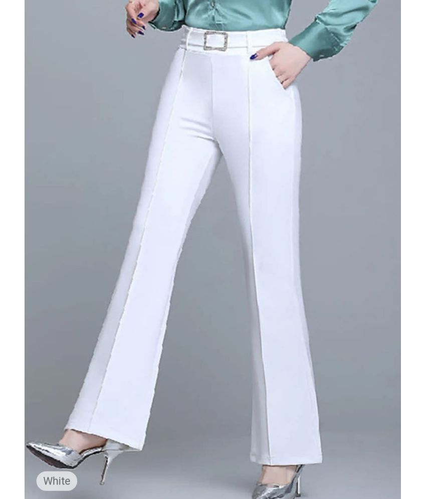     			Broadstar Pack of 1 Polyester Straight Women's Casual Pants ( White )