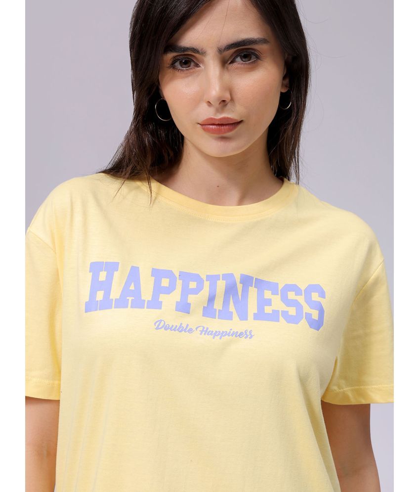     			Freehand Pack of 1 Cotton Women's T-Shirt ( Yellow )