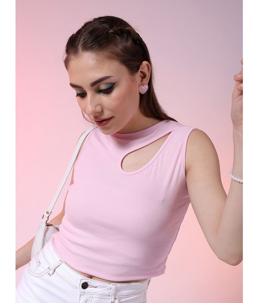     			Freehand Pink Polyester Women's Asymmetrical Top ( Pack of 1 )