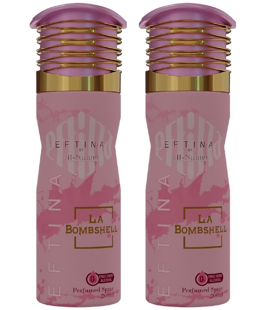     			Al-Nuaim La Bomshell Deodorant Spray for Women 400 ml ( Pack of 2 )