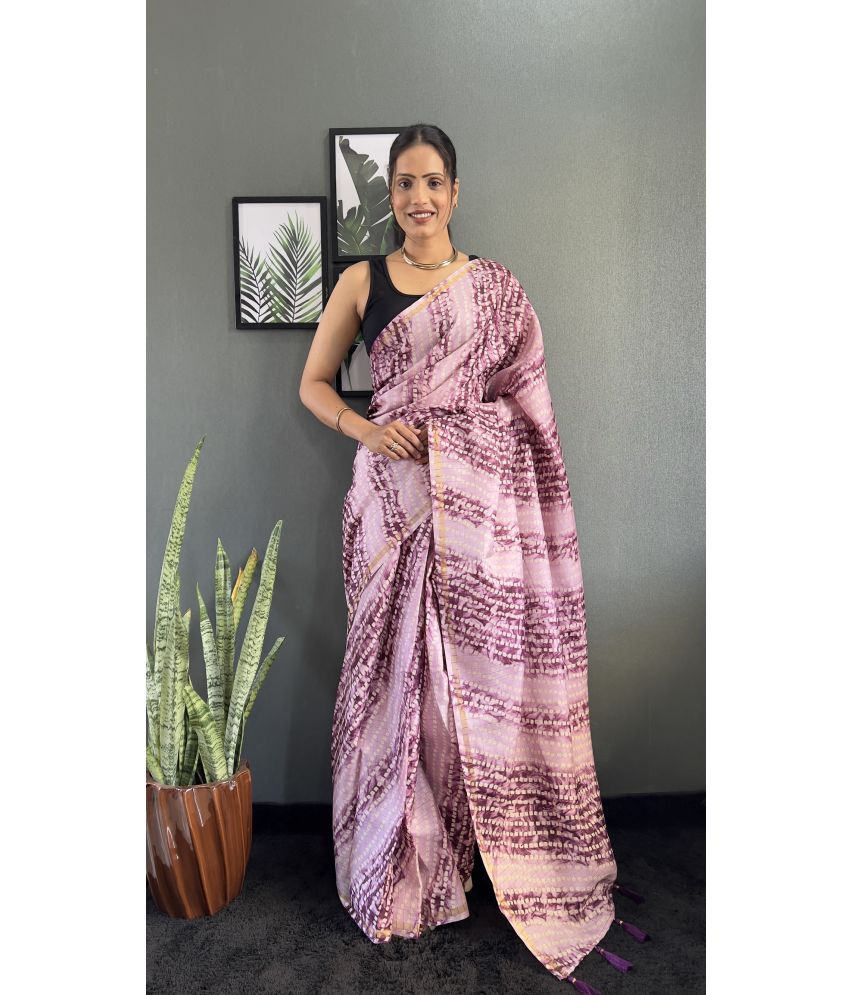     			Apnisha Pack of 1 Chiffon Printed Saree With Blouse Piece ( Wine )