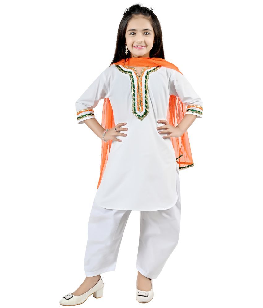     			Arshia Fashions Girls Cotton Salwar Kameez Set ( Pack of 1 , Multicolor )