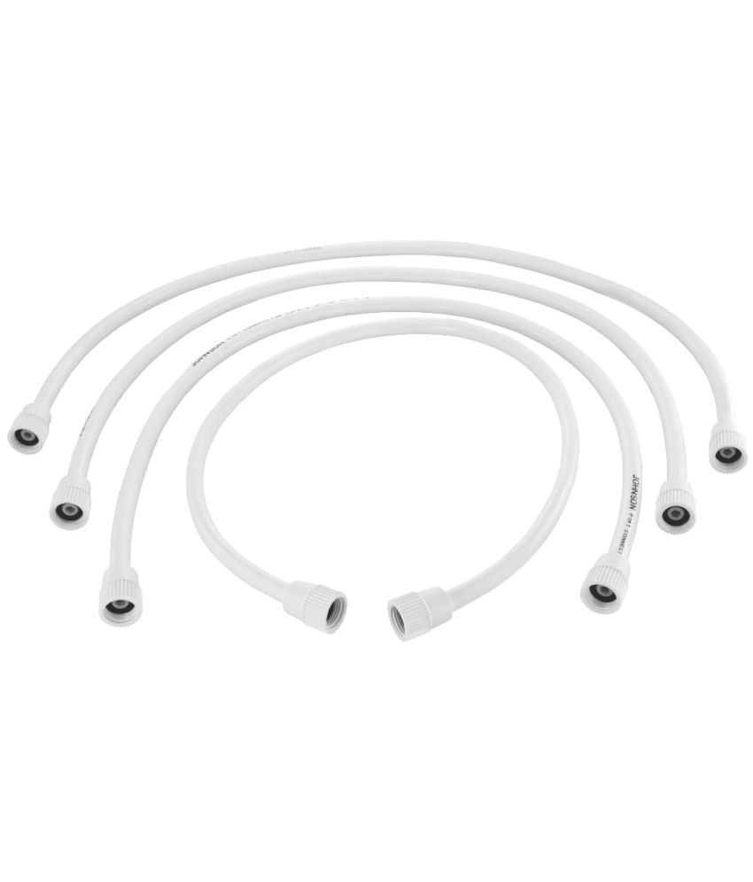     			COSWARE 18”Inches White Connection Pipe | PTMT Heavy Duty Connection Pipe | Suitable For Geysers, Countertop Faucets/Water Taps (Pack of 4)