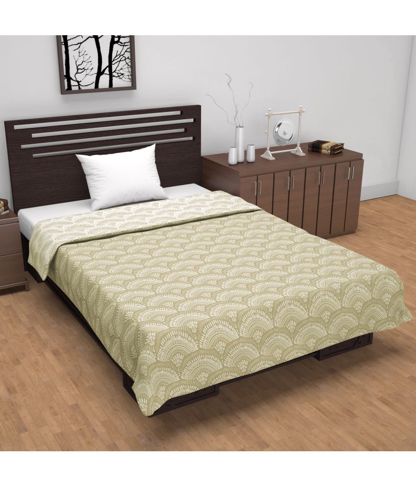     			DIVINE CASA Microfiber Abstract Single Bed Dohar - Green ( )