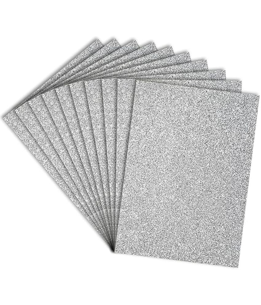     			Eclet (GREY) A4 Glitter Foam Sheet Sparkles Color, for Art & Craft, Decoration, Gift Wrapping, Scrapbooking, Craft Project, Etc