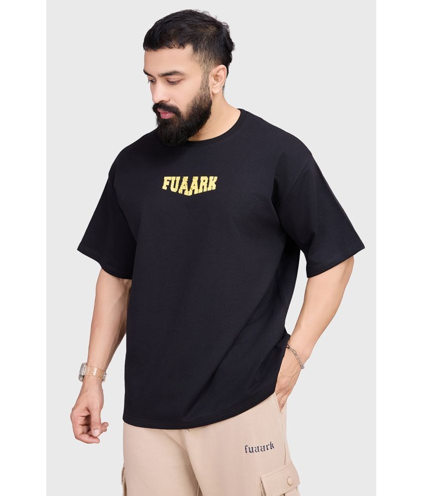     			Fuaark Black Cotton Oversized Fit Men's Sports T-Shirt ( Pack of 1 )