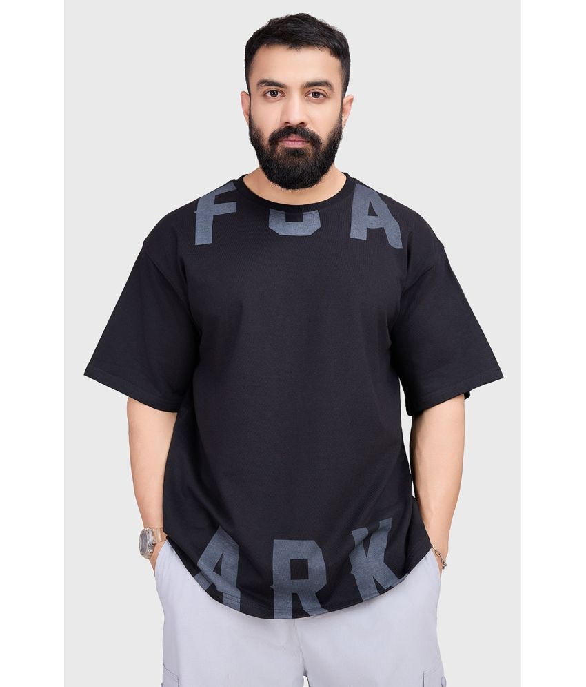     			Fuaark Black Cotton Oversized Fit Men's Sports T-Shirt ( Pack of 1 )