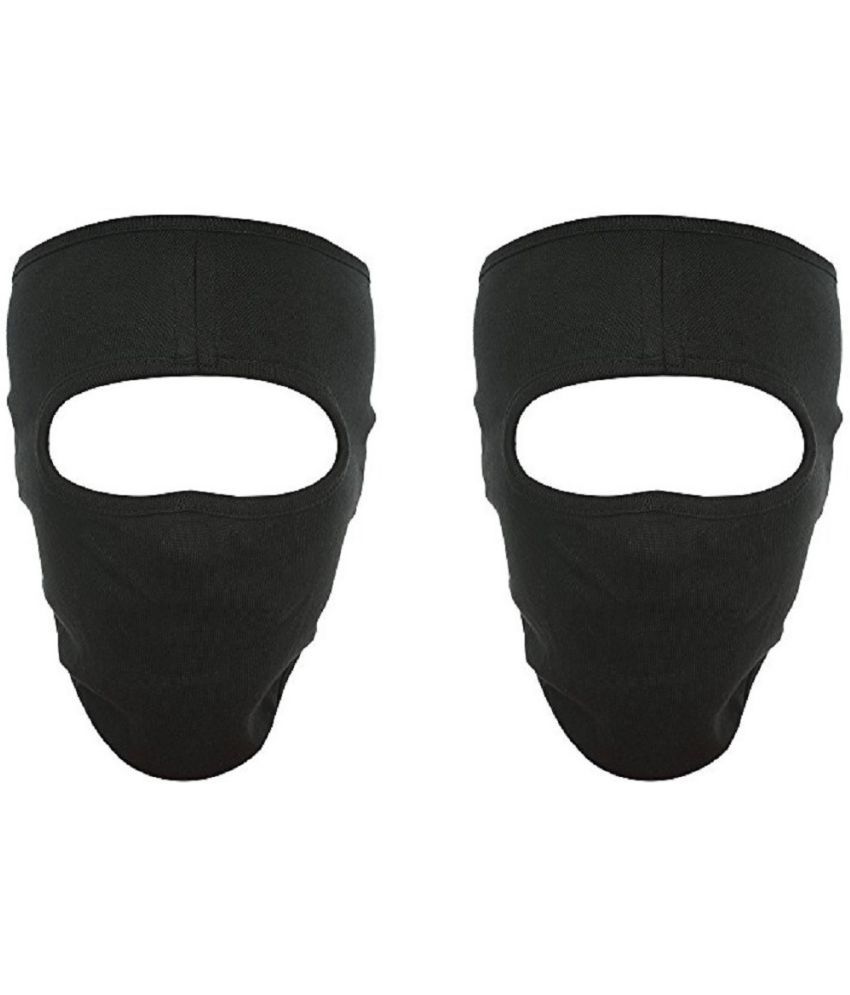     			H International Black Bike Face Mask Riding Mask for Men & Women (Pack Of 2)