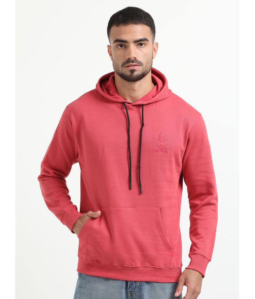     			JILZ Cotton Hooded Men's Sweatshirt - Rose Gold ( Pack of 1 )