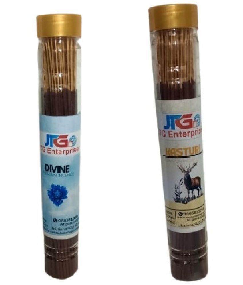     			JTG enterprises Incense Stick Natural,Kesar Chandan,Musk,Kasturi 200 gm ( Pack of 2 )