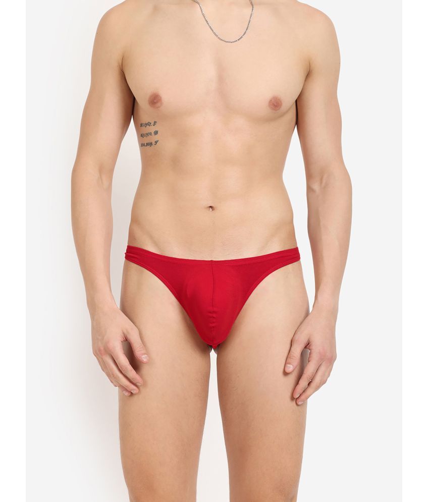     			La Intimo Pack of 1 Cotton Thongs For Men's ( Red )