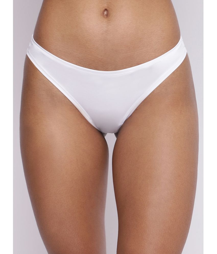     			La Intimo Pack of 1 Polyester Thongs For Women ( White )