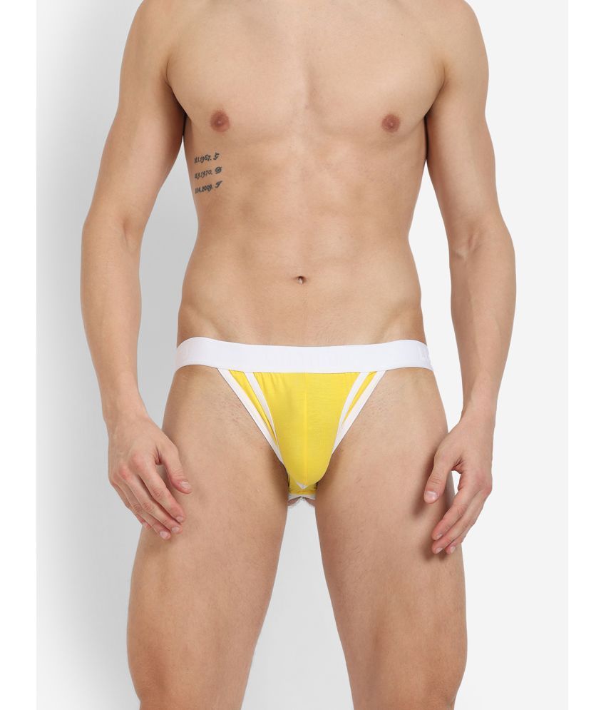     			La Intimo Pack of 1 Cotton G-String For Men's ( Yellow )