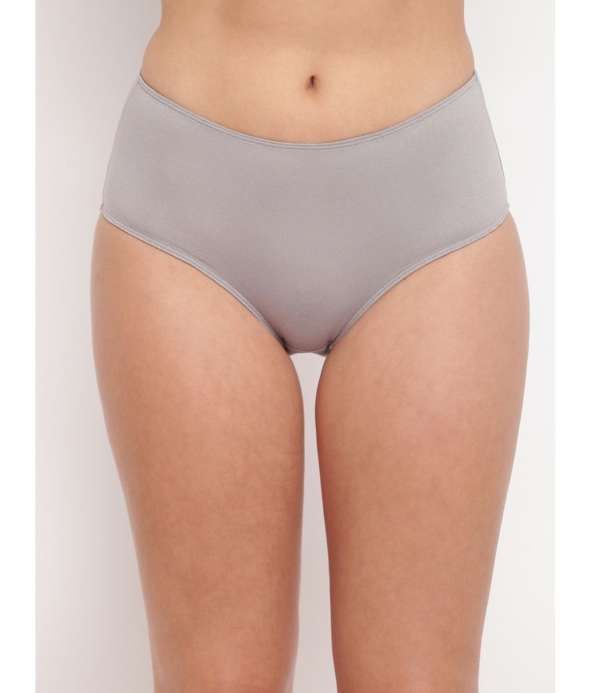     			La Intimo Pack of 1 Cotton Briefs For Women ( Grey )