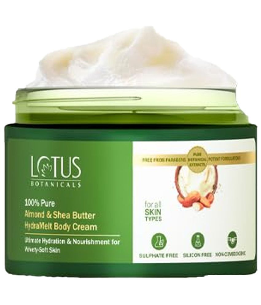     			Lotus Botanicals 100% Pure Almond & Shea Butter Body Cream 200g (Pack of 1)