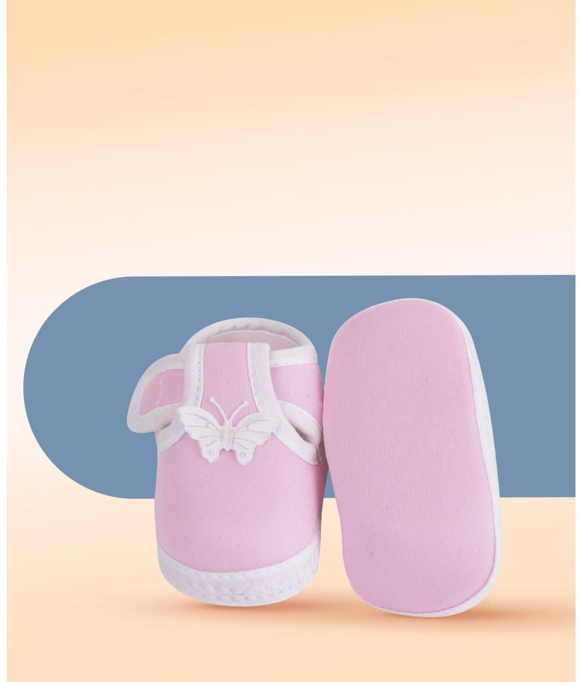     			Neska Moda - Pink Booties For Baby Boy & Baby Girl 6-12 Months ( Pack of 1 )