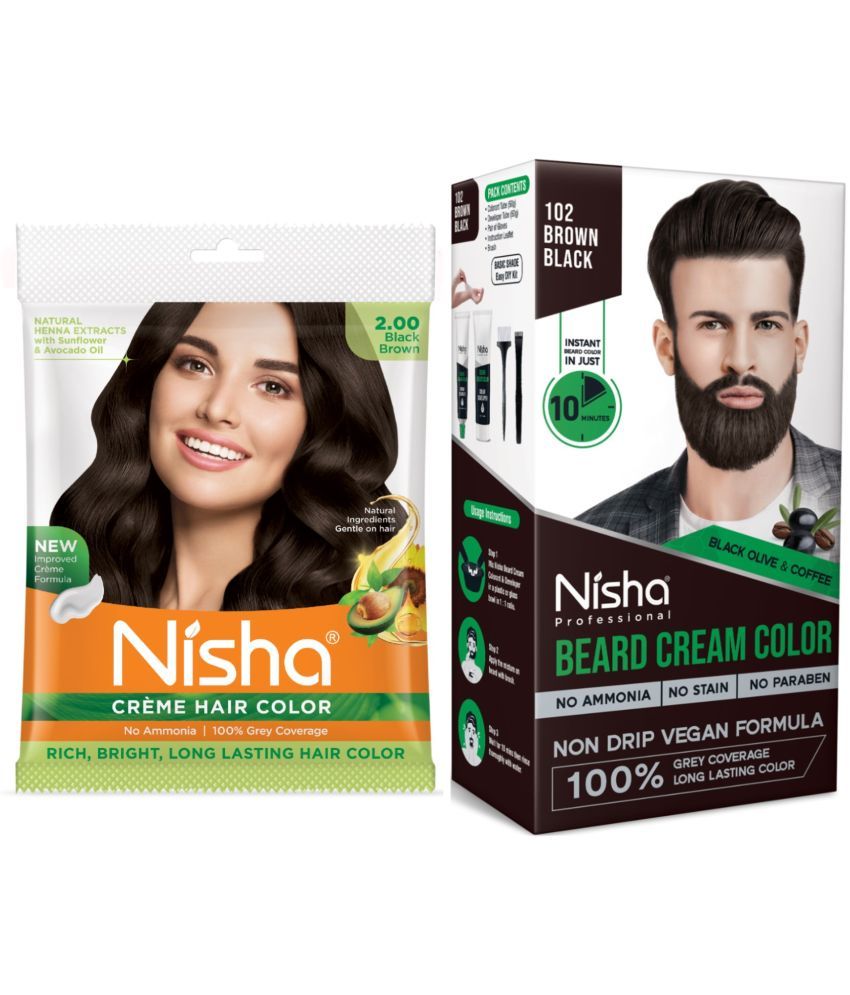     			Nisha Hair Colour Ammonia Free Permanent Hair Color 160 g Dark Brown