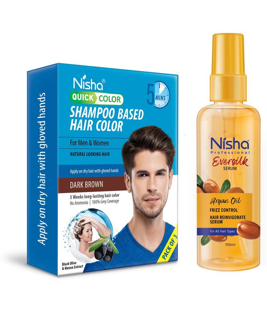     			Nisha Shampoo Hair Colour Ammonia Free Permanent Hair Color 160 mL Dark Brown