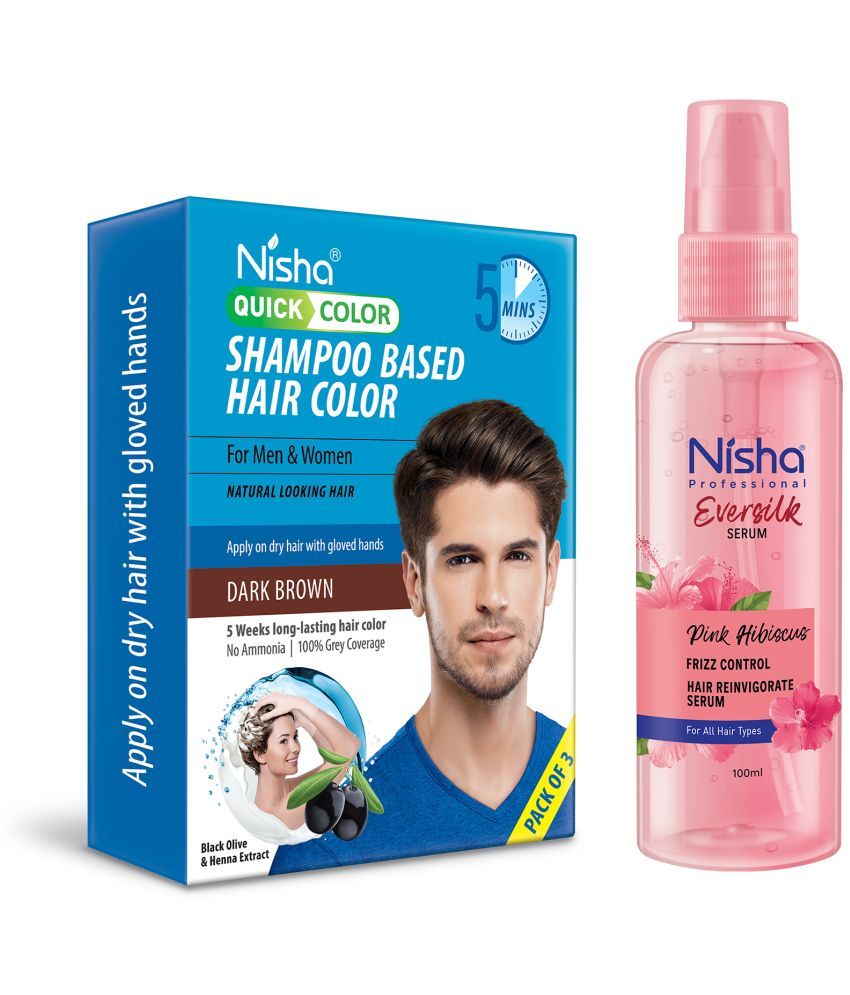     			Nisha Shampoo Hair Colour Ammonia Free Permanent Hair Color 160 mL Dark Brown