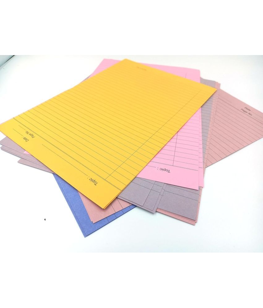     			freedy A4 Size one Side Ruled coloured Sheet (Pack of 60 sheets) for Project/Assignment/Practical/Homework(A4-60 Sheet OSR coloured) PACK OF 60 SHEET