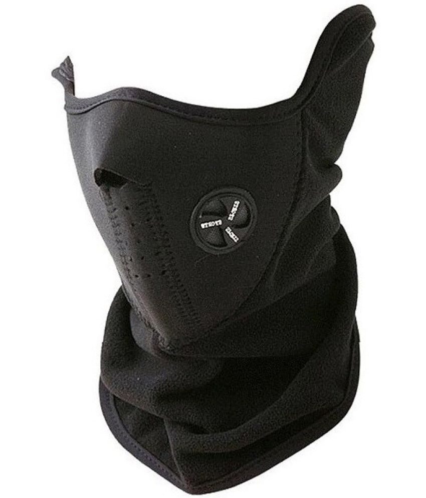     			AKSMIT Black Solid Others Bike Face Cover Free